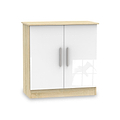 Blakely White & Light Oak 2 Door Cabinet by Roseland Furniture
