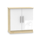 Blakely White & Light Oak 2 Door Cabinet by Roseland Furniture