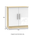 Blakely White & Light Oak 2 Door Cabinet by Roseland Furniture
