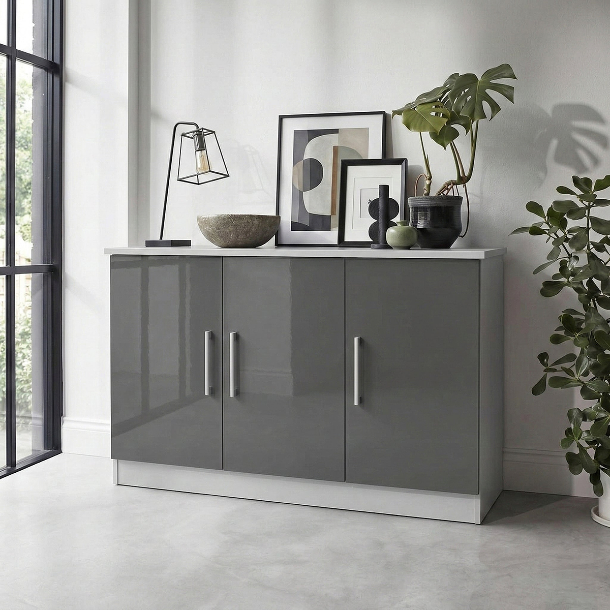 Blakely Grey and White 3 Door Sideboard from Roseland Furniture