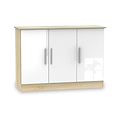 Blakely White & Light Oak 3 Door Sideboard Cabinet from Roseland Furniture