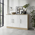 Blakely White & Light Oak 3 Door Sideboard Cabinet from Roseland Furniture