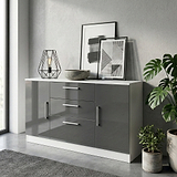 Blakely Grey and White 2 Door 3 Drawer Sideboard from Roseland Furniture