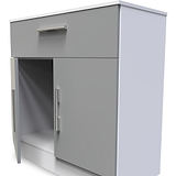 Blakely Grey and White 1 Drawer 2 Door Sideboard from Roseland Furniture