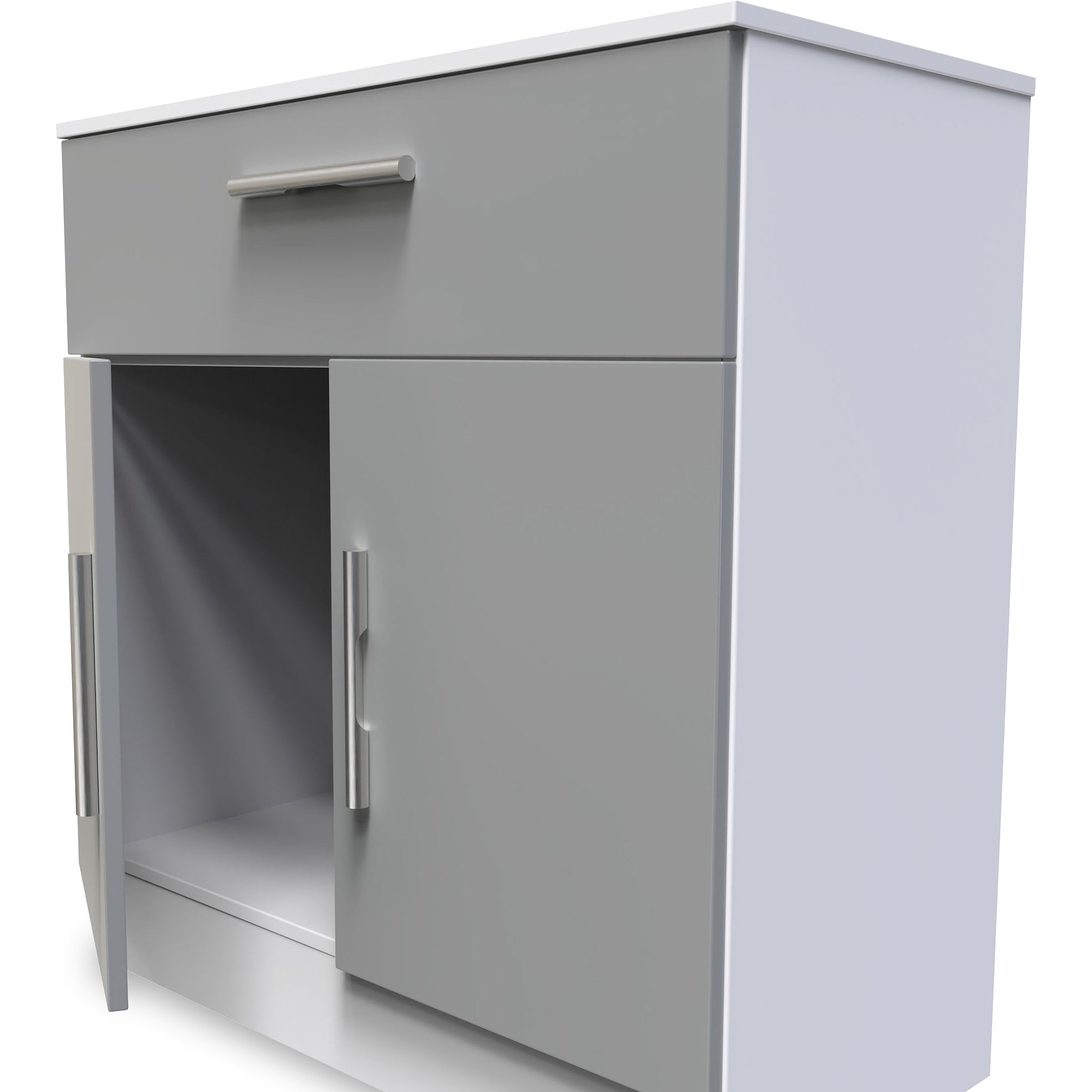 Blakely Grey and White 1 Drawer 2 Door Sideboard from Roseland Furniture