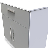 Blakely Grey and White 1 Drawer 2 Door Sideboard from Roseland Furniture