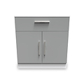 Blakely Grey and White 1 Drawer 2 Door Sideboard from Roseland Furniture