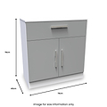 Blakely Grey and White 1 Drawer 2 Door Sideboard from Roseland Furniture