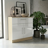 Blakely White & Light Oak 1 Drawer 2 Door Sideboard by Roseland Furniture