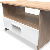 Blakely White & Light Oak 1 Drawer Coffee Table