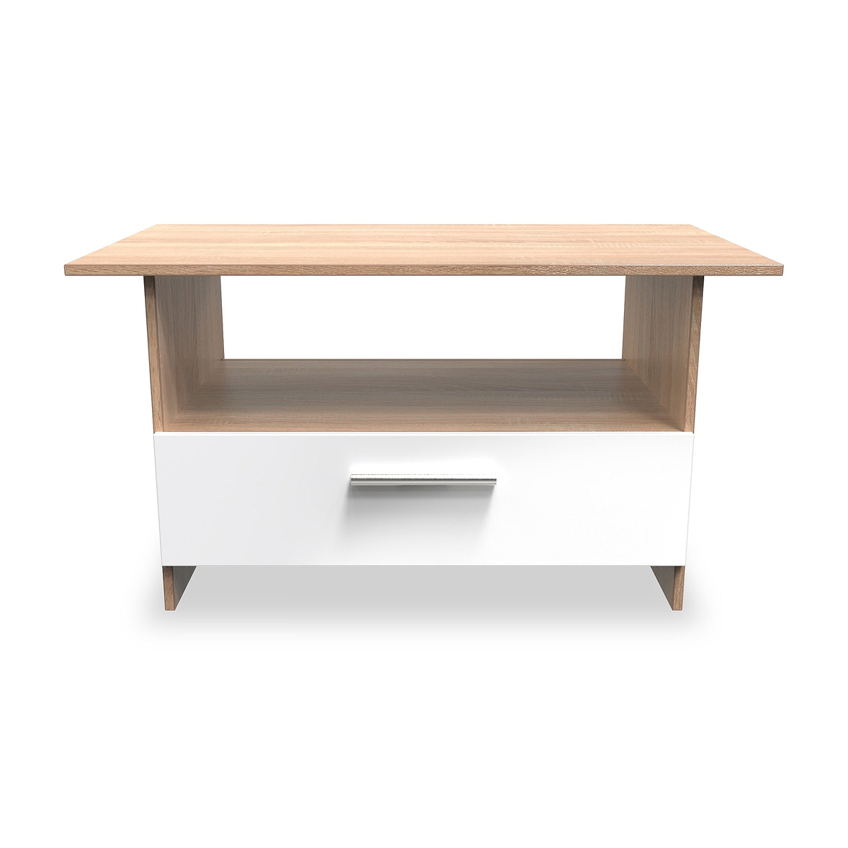 Blakely White & Light Oak 1 Drawer Coffee Table