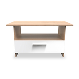 Blakely White & Light Oak 1 Drawer Coffee Table