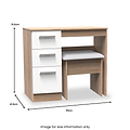 Blakely White & Light Oak Dressing Table Set from Roseland Furniture