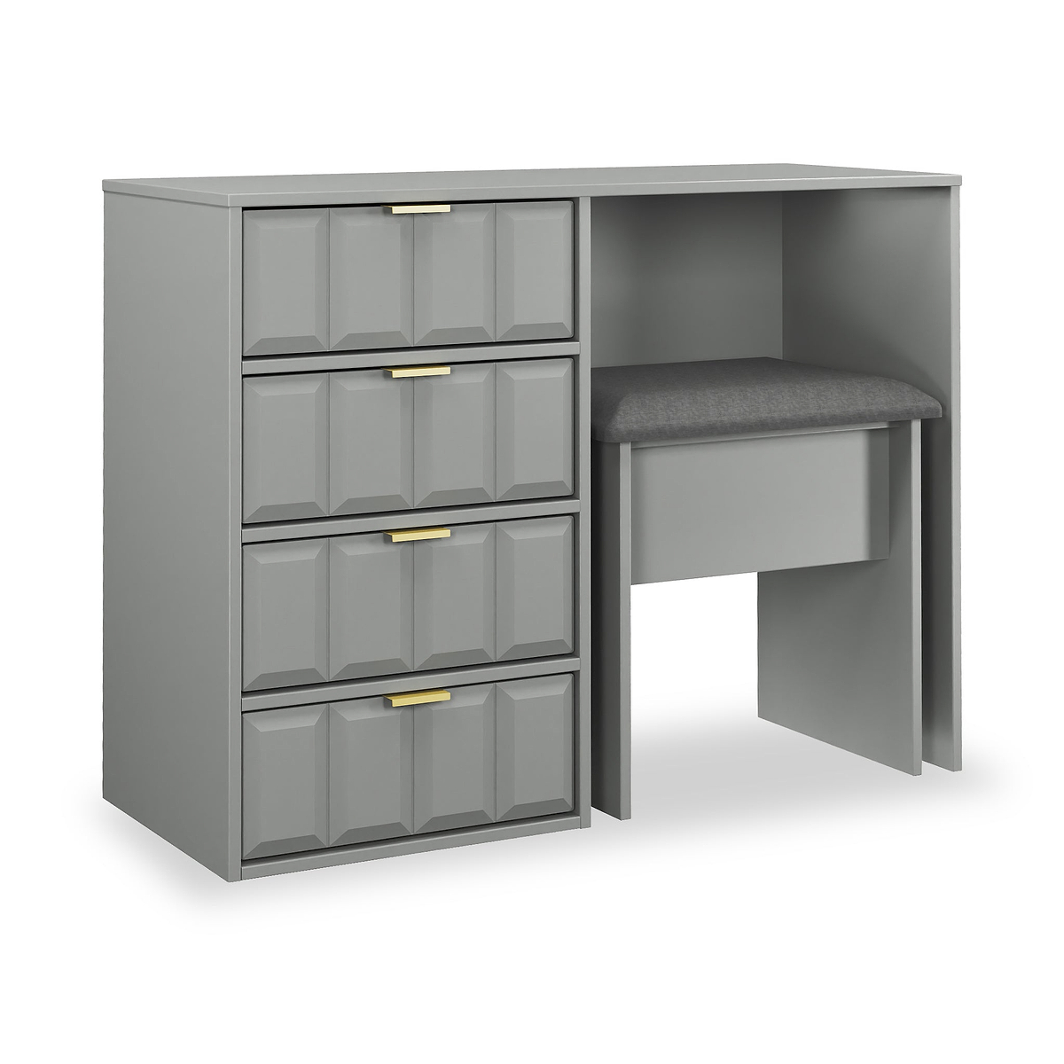 Harlow Dressing Table Stool Set Dusk Grey from Roseland Furniture