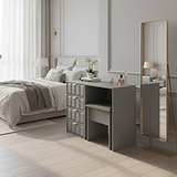 Harlow Grey Dressing Table & Stool Set from Roseland Furniture