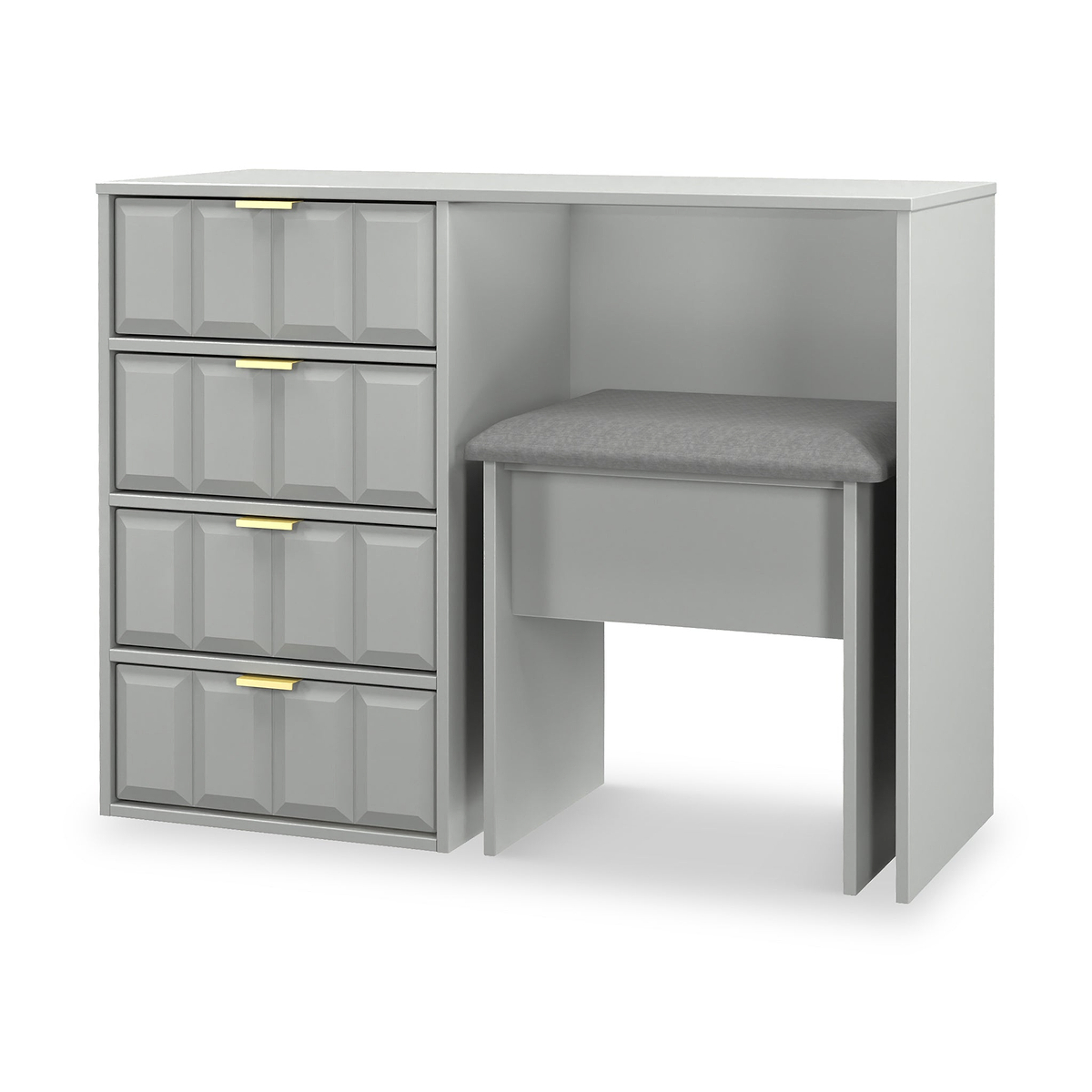 Harlow Dressing Table Stool Set Dusk Grey from Roseland Furniture