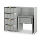 Harlow Dressing Table Stool Set Dusk Grey from Roseland Furniture