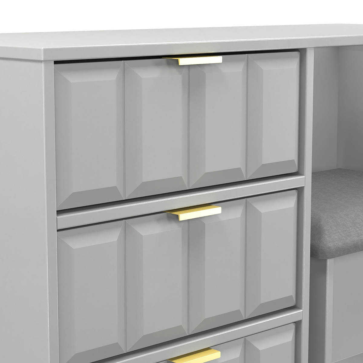 Harlow Dressing Table Stool Set Dusk Grey from Roseland Furniture