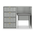 Harlow Dressing Table Stool Set Dusk Grey from Roseland Furniture