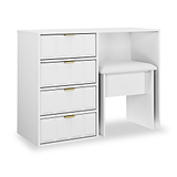 Harlow Dressing Table Stool Set White Matt from Roseland Furniture