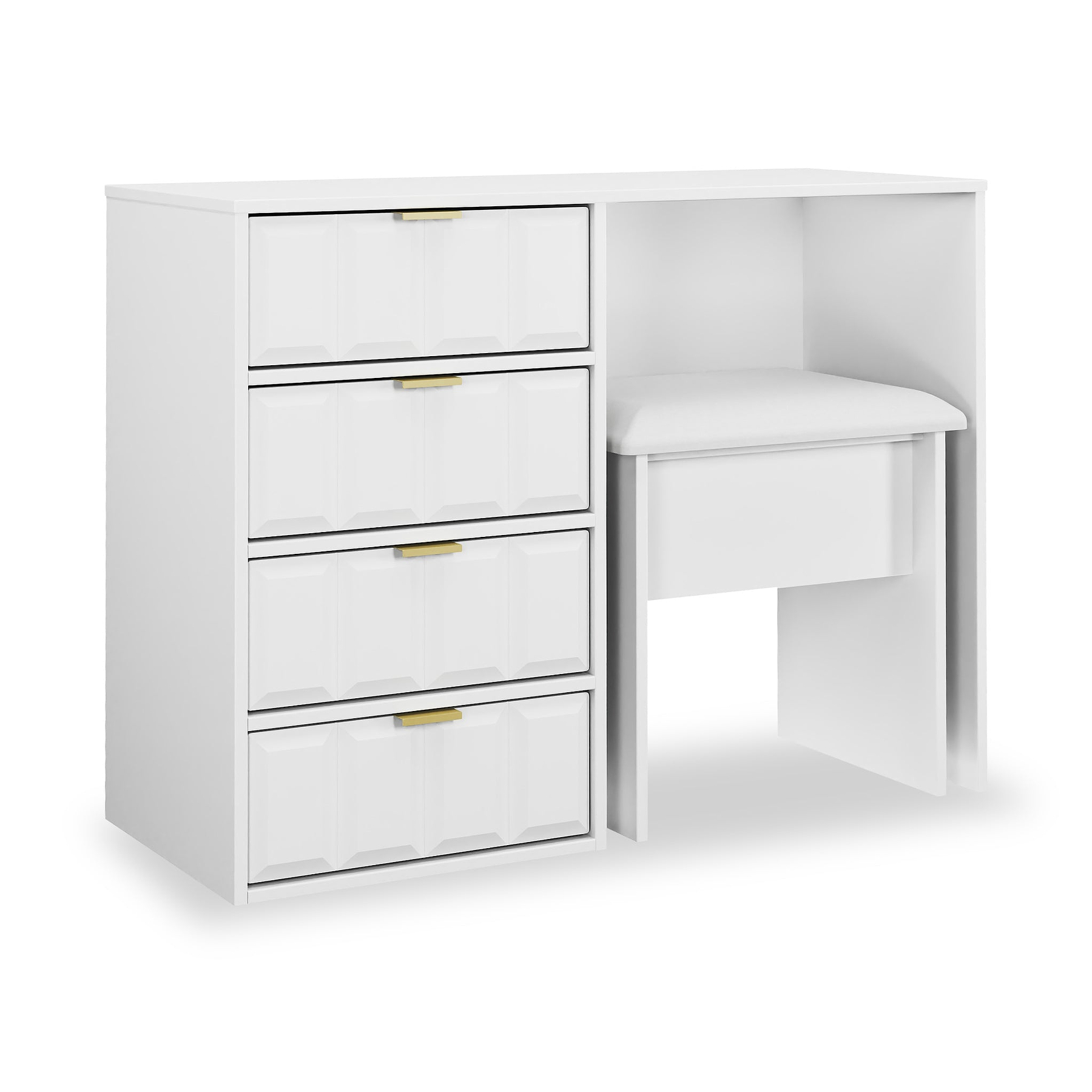 Harlow Dressing Table Stool Set White Matt from Roseland Furniture