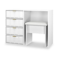 Harlow Dressing Table Stool Set White Matt from Roseland Furniture
