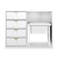 Harlow Dressing Table Stool Set White Matt from Roseland Furniture