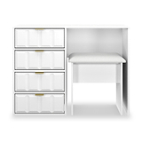 Harlow Dressing Table Stool Set White Matt from Roseland Furniture