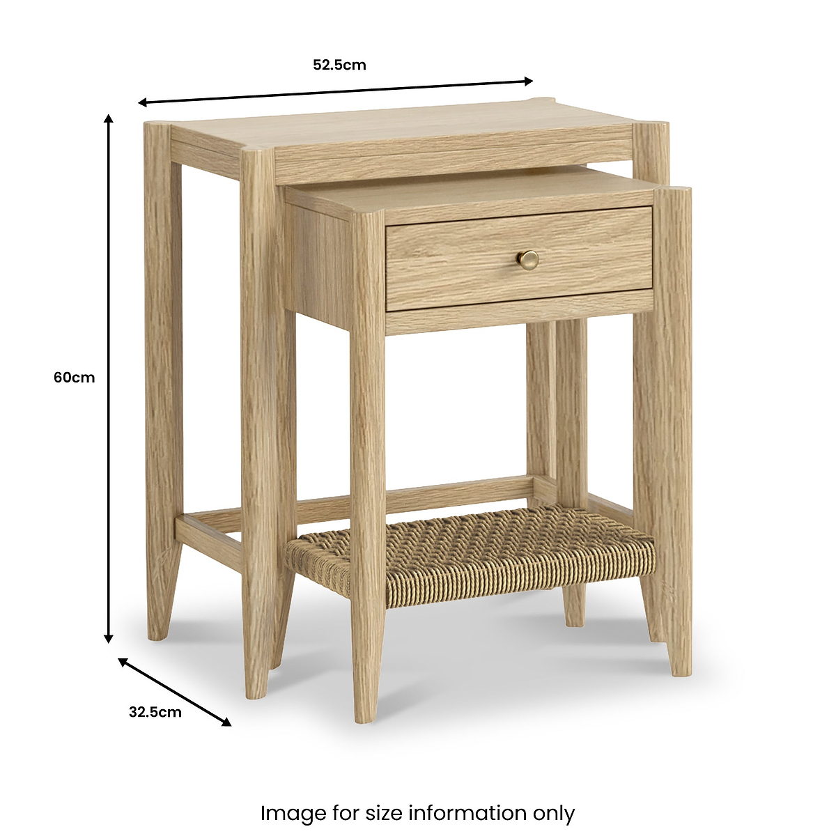 Harborough Oak Nest of Tables from Roseland Furniture