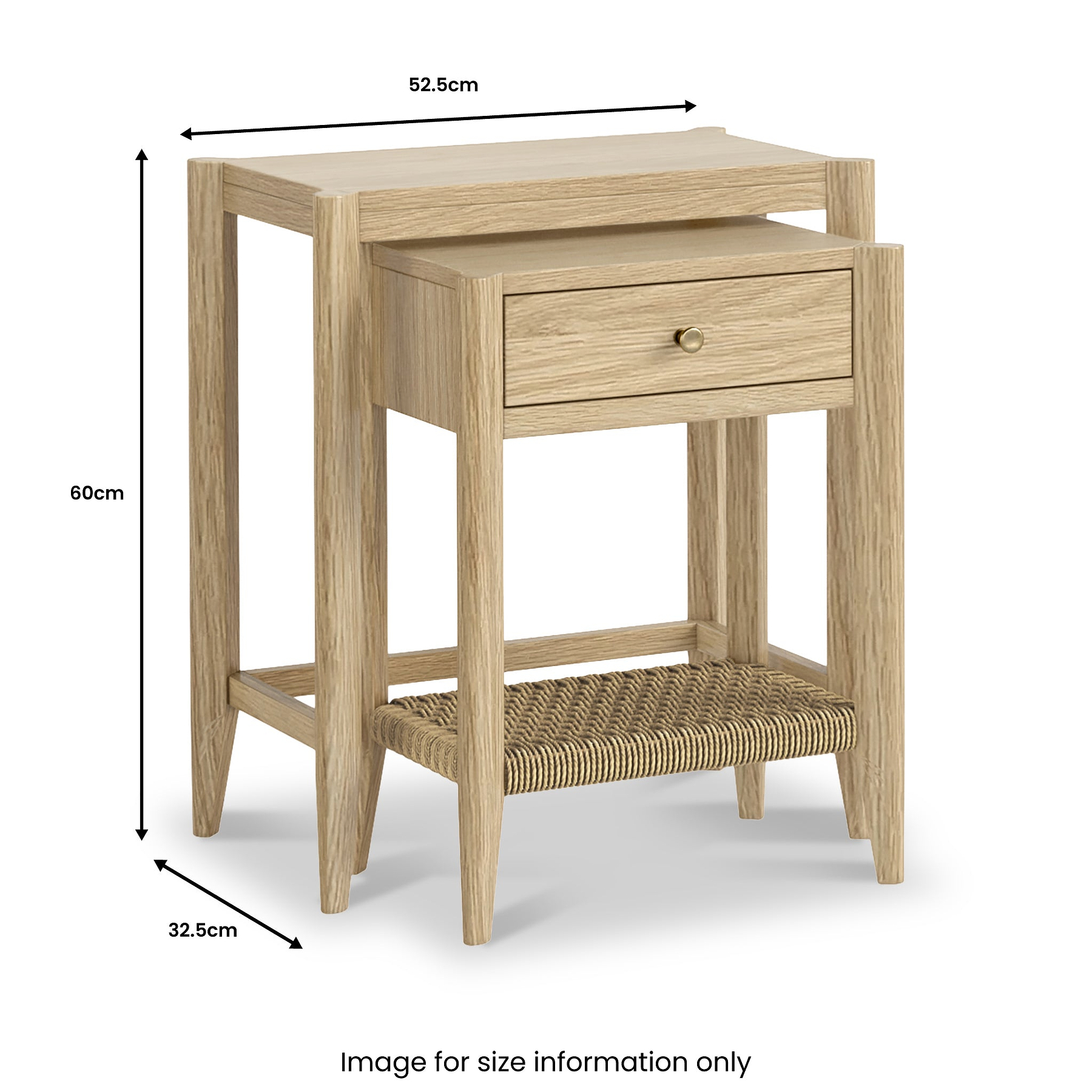 Harborough Oak Nest of Tables from Roseland Furniture