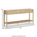 Harborough Oak 145cm Console Table from Roseland Furniture