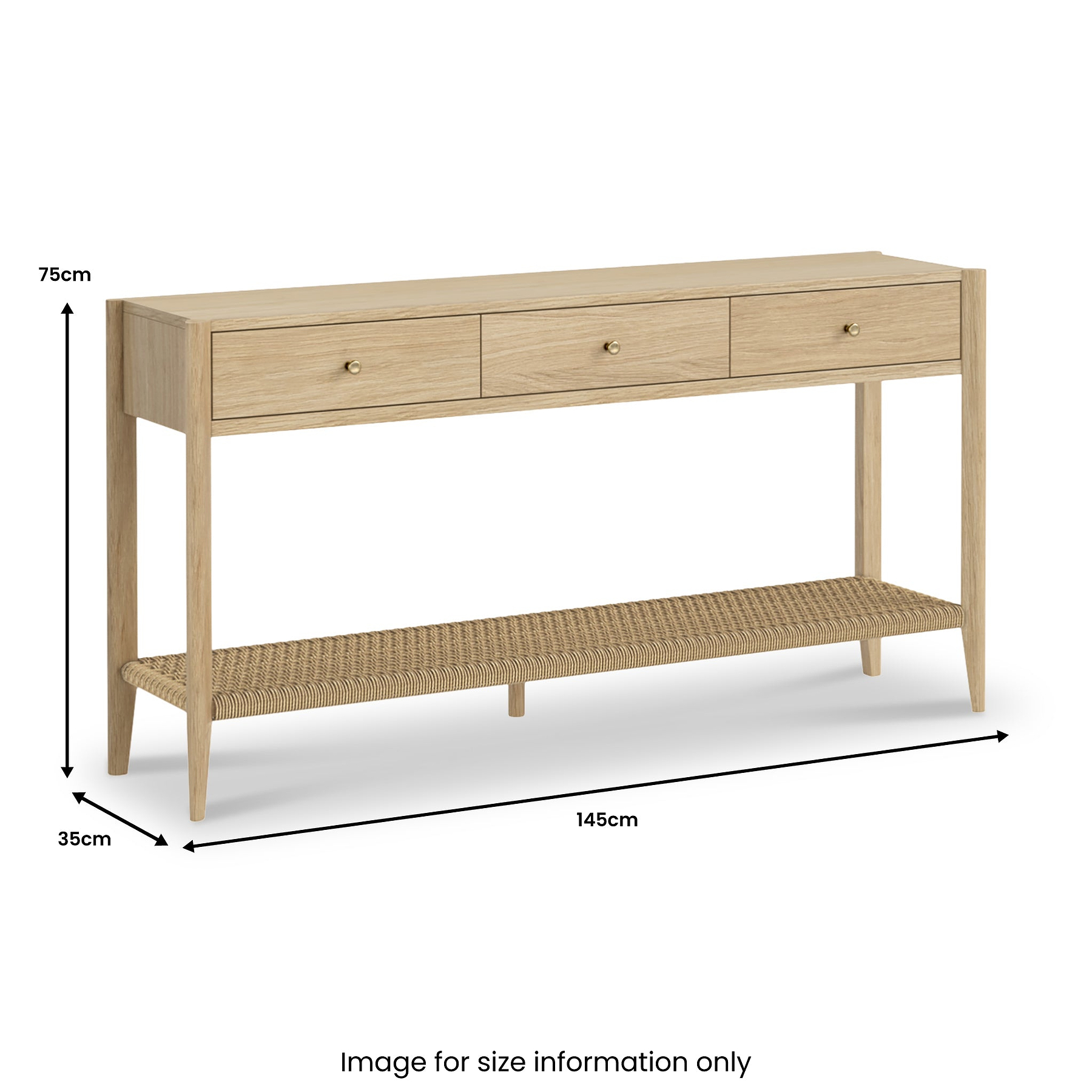 Harborough Oak 145cm Console Table from Roseland Furniture