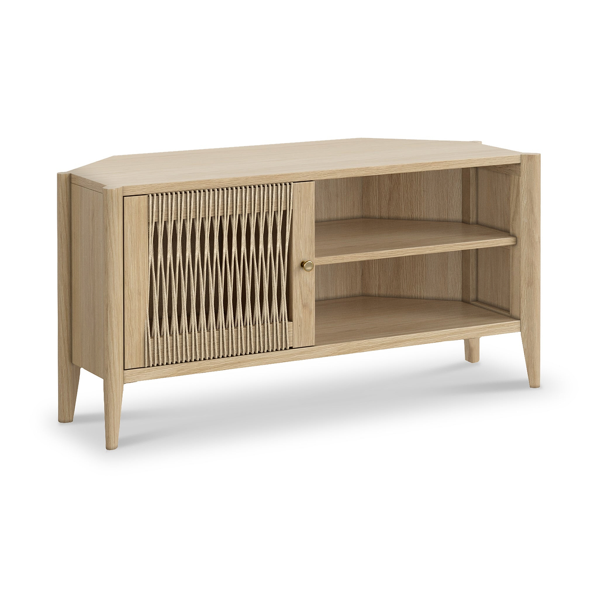 Harborough Oak Corner TV Unit from Roseland Furniture