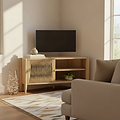Harborough Oak Corner TV Unit from Roseland Furniture