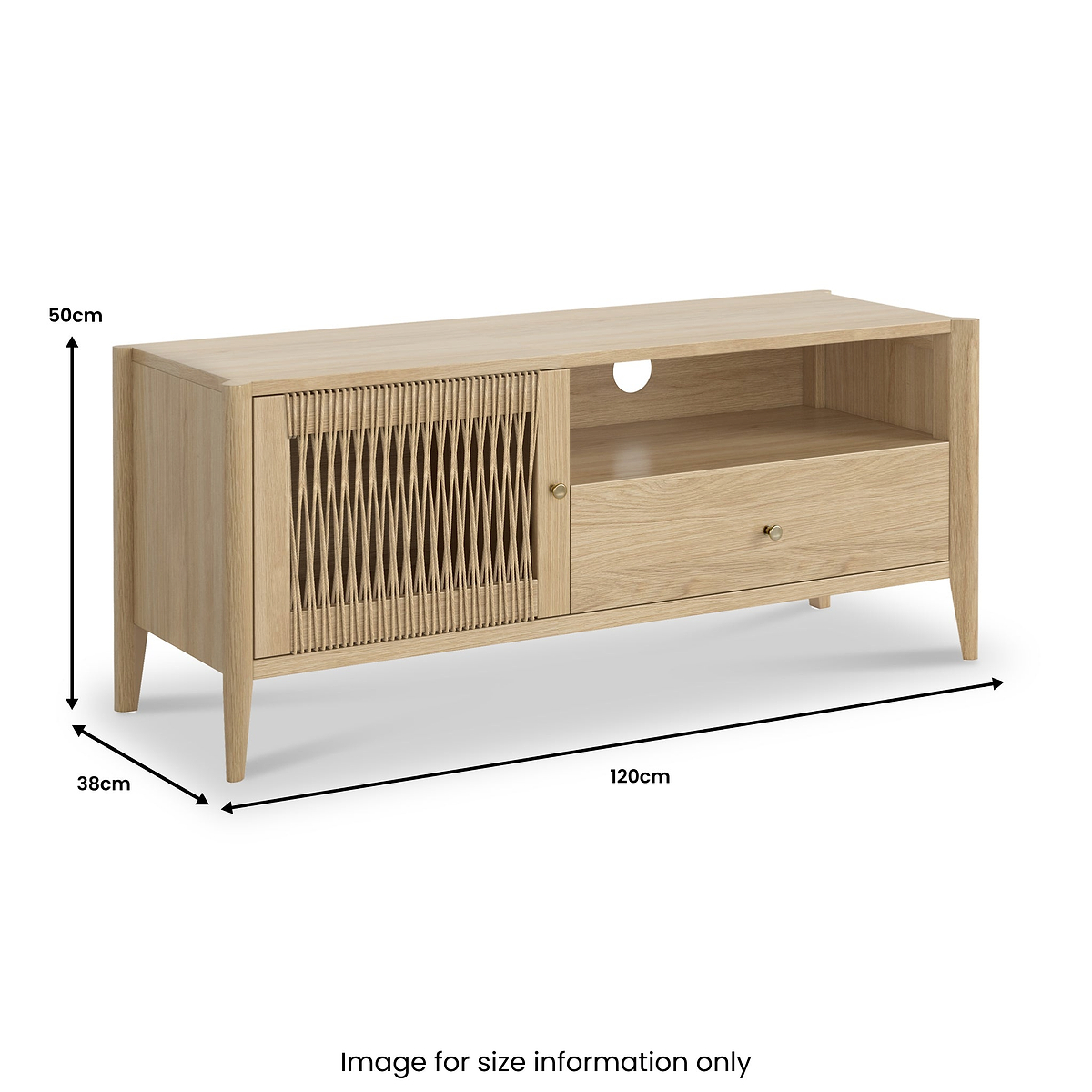 Harborough Oak 120cm TV Unit from Roseland Furniture