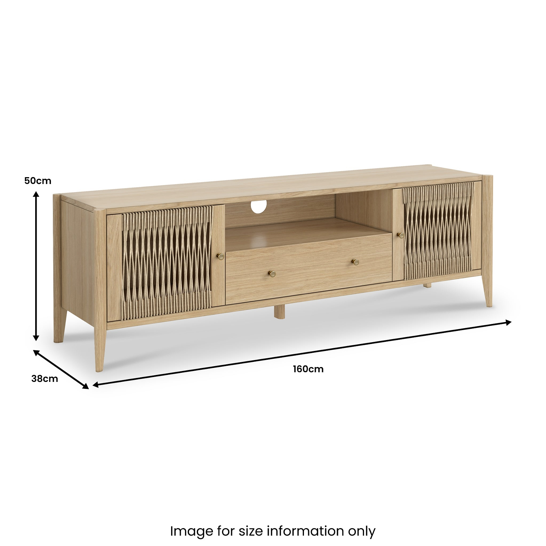 Harborough Oak 160cm TV Unit from Roseland Furniture