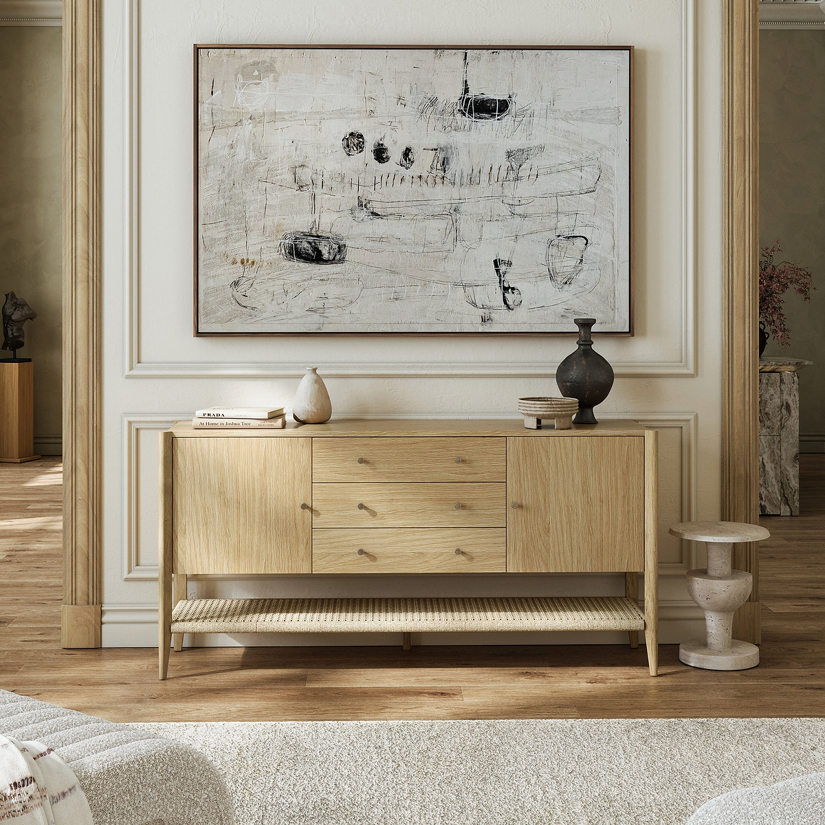 Harborough Oak Large Sideboard from Roseland Furniture