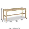 Harborough Oak 110cm Dining Bench from Roseland Furniture