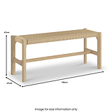 Harborough Oak 110cm Dining Bench from Roseland Furniture