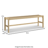 Harborough Oak 150cm Dining Bench from Roseland Furniture