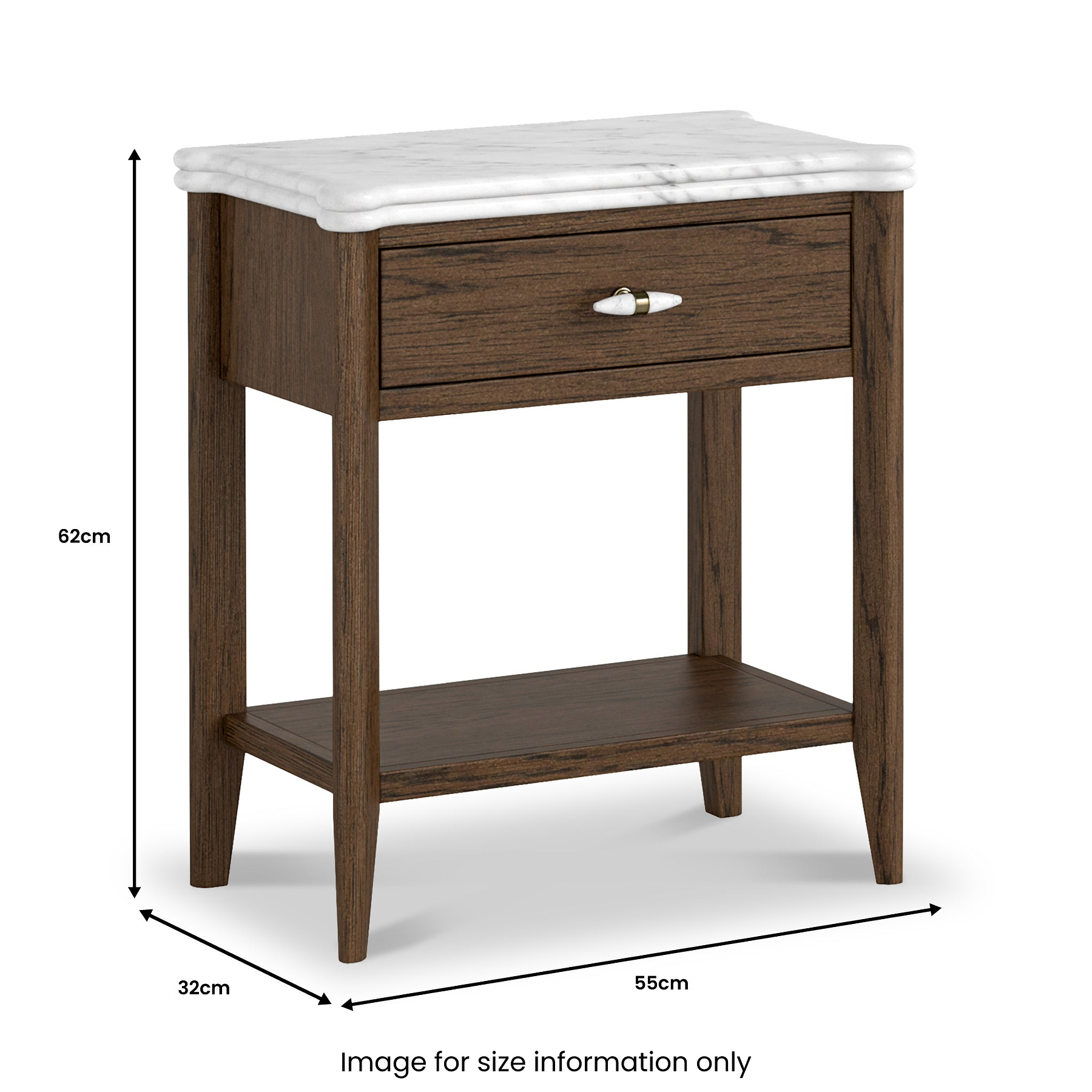 Hawthorne Dark Oak Side Table from Roseland Furniture