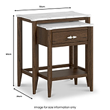 Hawthorne Dark Oak Nest of Tables from Roseland Furniture
