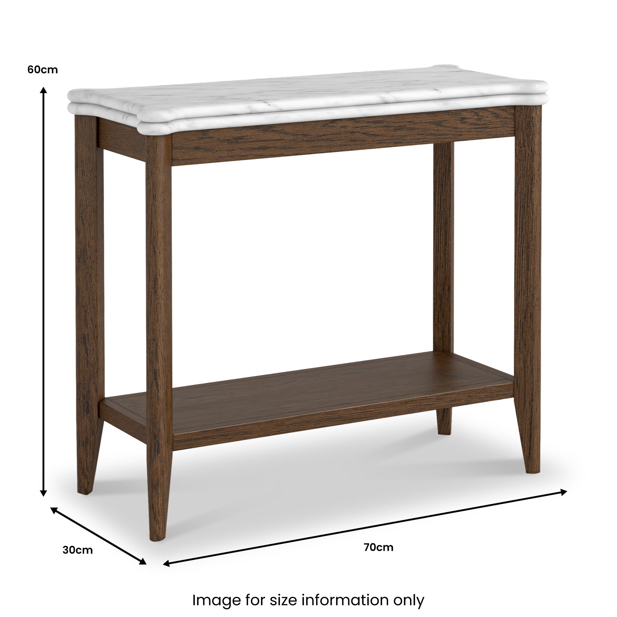Hawthorne Dark Oak Sofa Side Table from Roseland Furniture