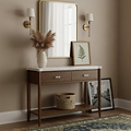 Hawthorne Dark Oak & Marble Console Table