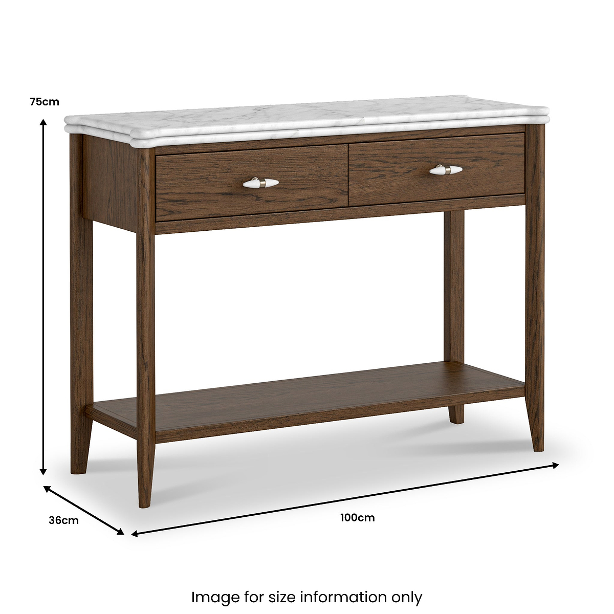 Hawthorne Dark Oak Console Table from Roseland Furniture