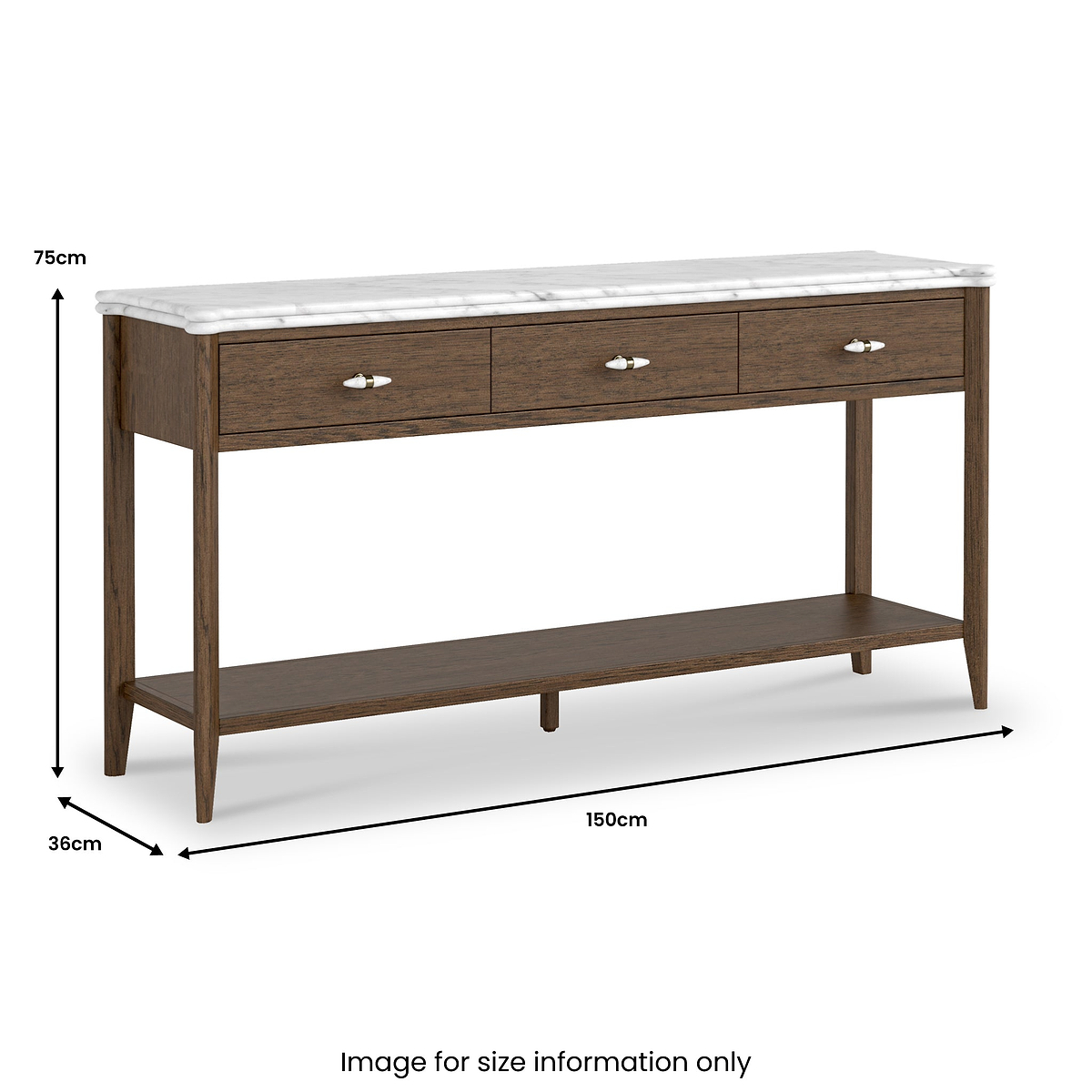 Hawthorne Dark Oak Console Table from Roseland Furniture