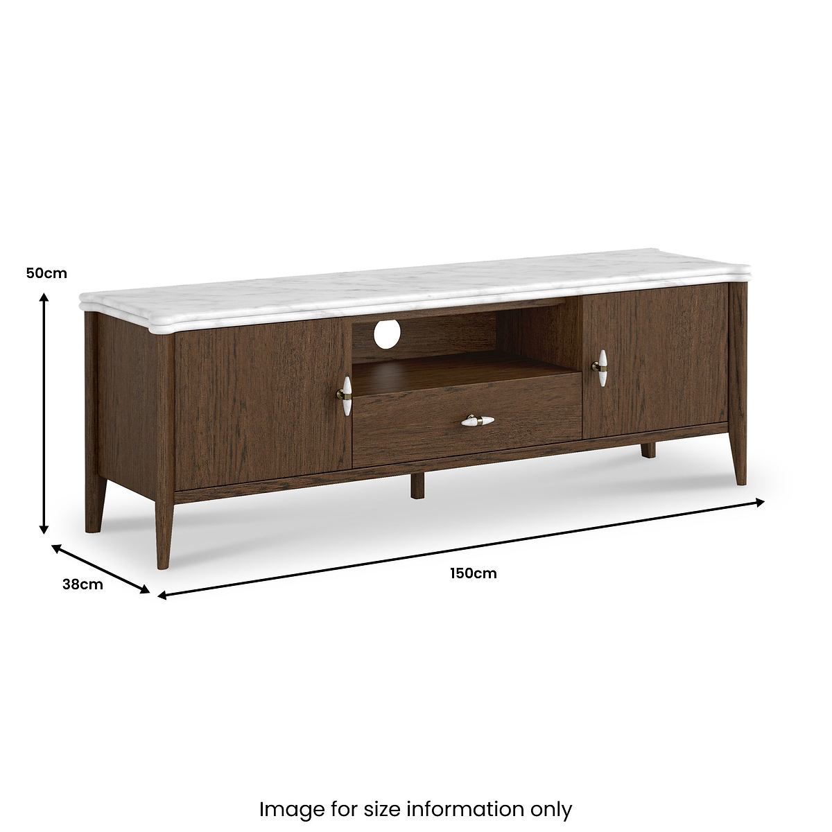 Hawthorne Dark Oak TV Unit from Roseland Furniture
