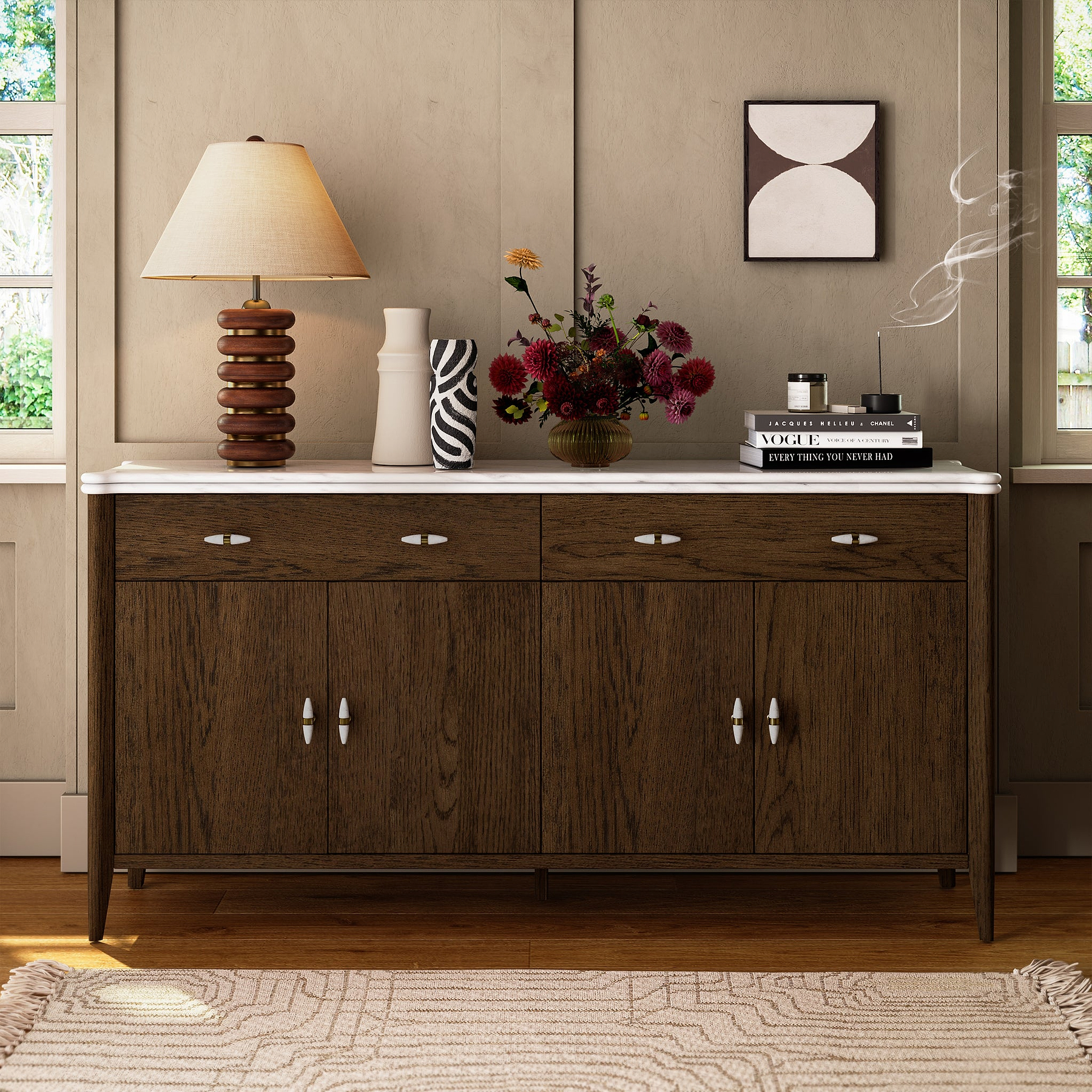 Hawthorne Dark Oak Extra Large Sideboard from Roseland Furniture