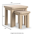 Portland Washed Oak Nest Of Tables from Roseland Furniture