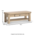 Portland Washed Oak Coffee Table from Roseland Furniture